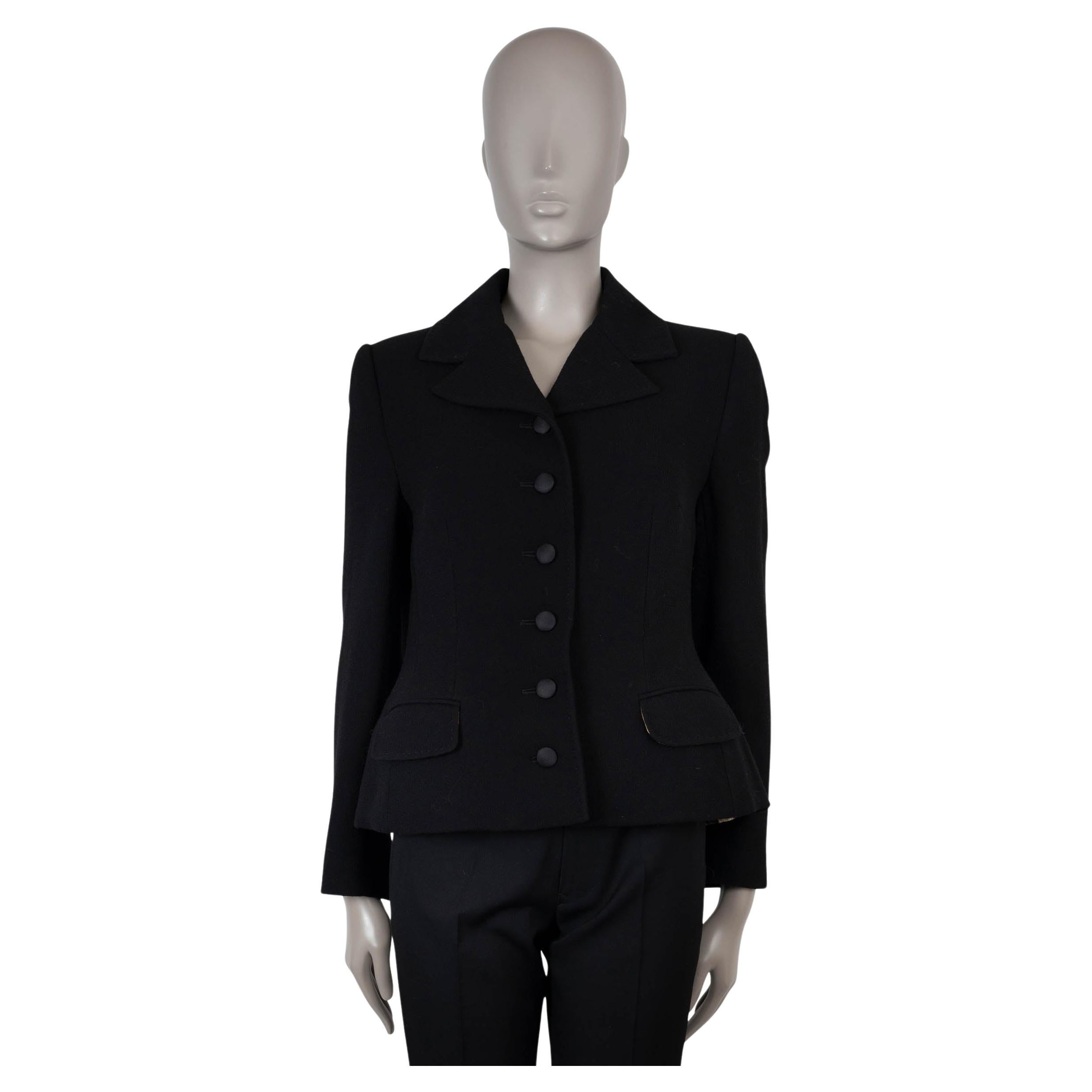 DOLCE & GABBANA black wool 2024 SINGLE BREASTED Blazer Jacket 44 L