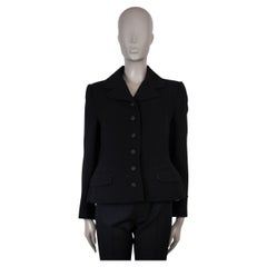 DOLCE & GABBANA lana negra 2024 SINGLE BREASTED Blazer Chaqueta 44 L