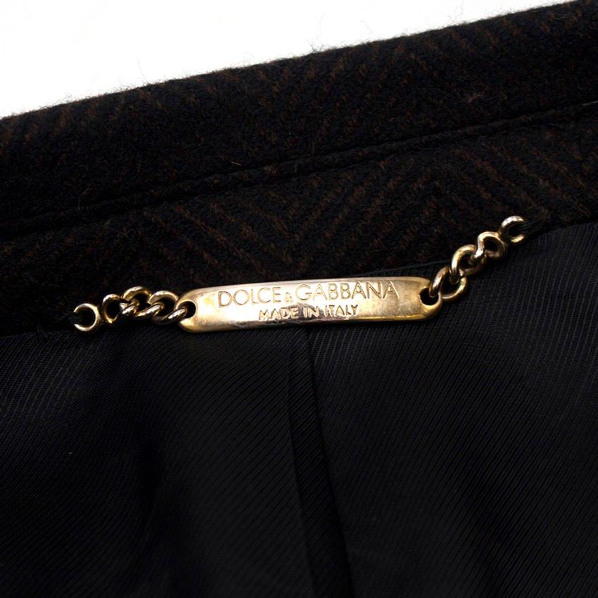 Dolce & Gabbana Black Wool and Cashmere Coat XXXL 1