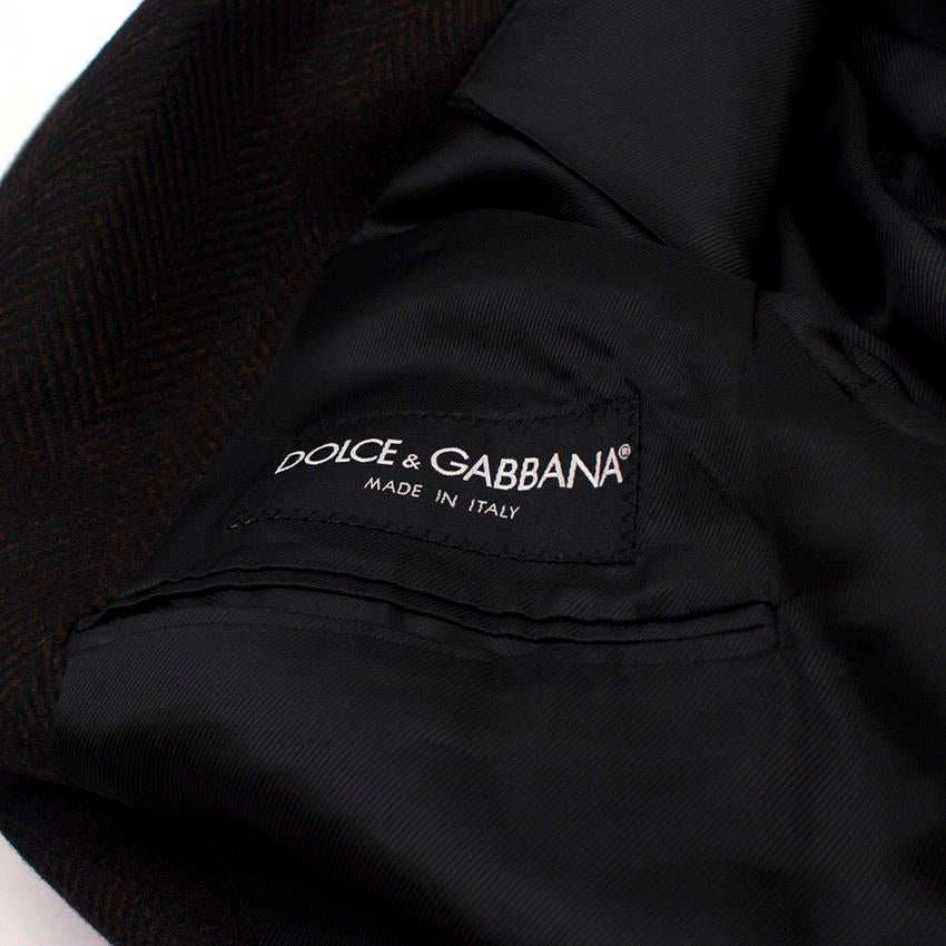 Dolce & Gabbana Black Wool and Cashmere Coat XXXL 3