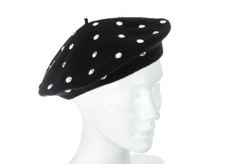 Dolce & Gabbana Black Wool French Style Beret Capello Women\'s Hat Dolce & Gabbana Black Wool French Style Beret Capello  main image 4