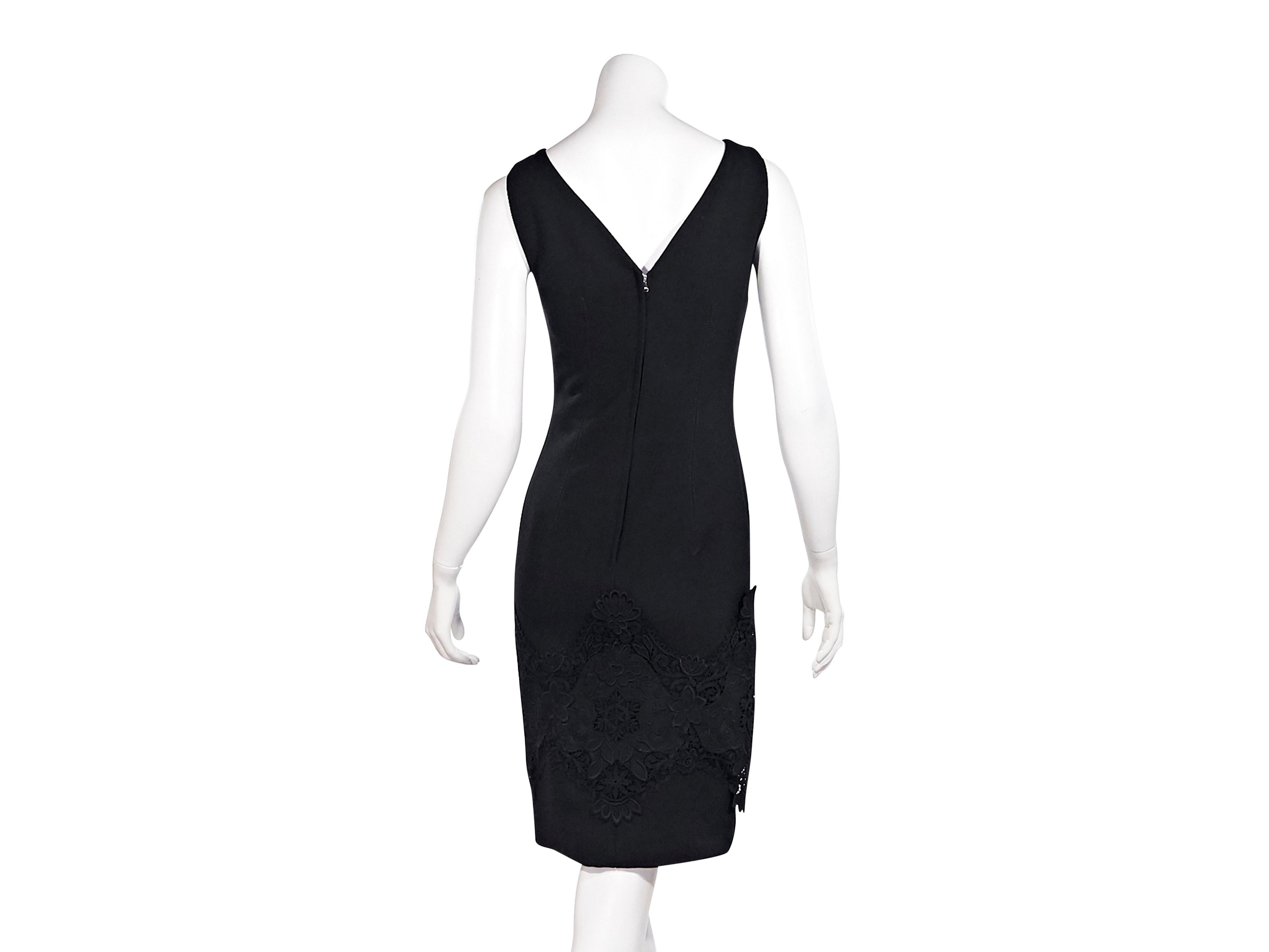 Dolce & Gabbana Black Wool-Blend Sheath Dress In Good Condition In New York, NY