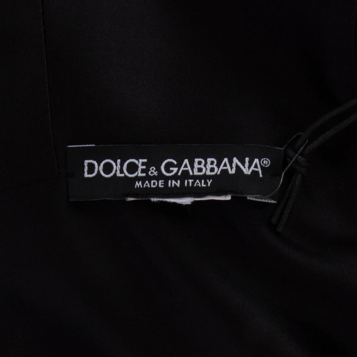 DOLCE & GABBANA black wool blend Sheath Dress S In Excellent Condition In Zürich, CH