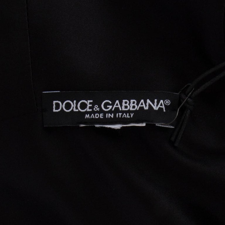 DOLCE and GABBANA black wool blend Sheath Dress S For Sale at 1stDibs