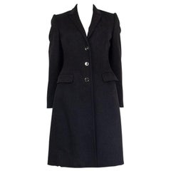 DOLCE & GABBANA black wool & cashmere Classic Coat Jacket 40 S