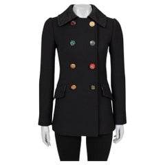 Dolce
Gabbana Black Wool Coat with Crystal Buttons Sz.38/XS Dolce
Gabbana Black Wool Coat with Crystal Buttons Sz.38/XS
