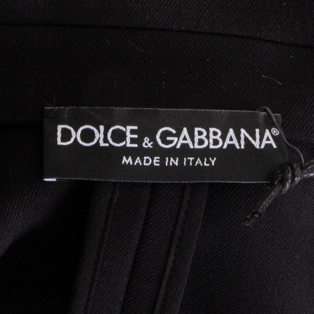 Women's DOLCE & GABBANA black wool DOUBLE BREASTED Vest Jacket S