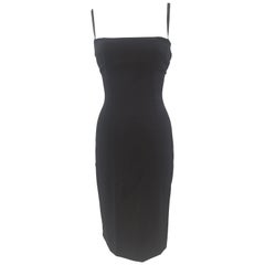 Retro Dolce & Gabbana black wool dress