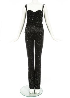 Dolce & Gabbana black wool embroidered 3-piece evening ensemble, ss 1999