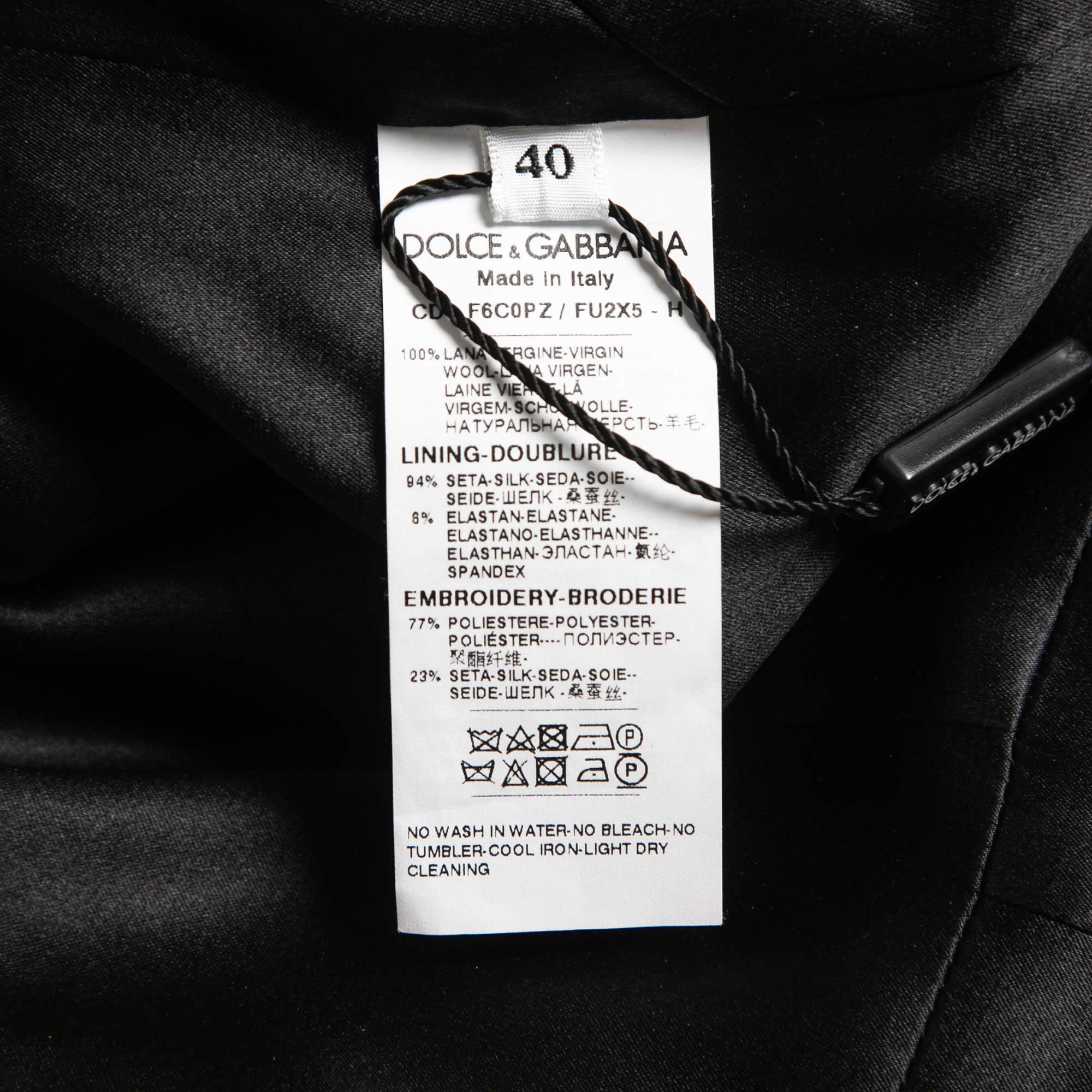 Dolce & Gabbana Black Wool Fashion Devotion Embroidered Midi Dress  In Excellent Condition In Dubai, Al Qouz 2