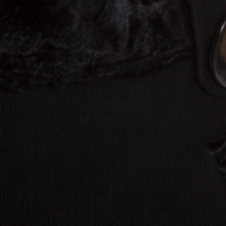 Dolce & Gabbana - Gonna in lana nera con spacco frontale - M. in vendita 1