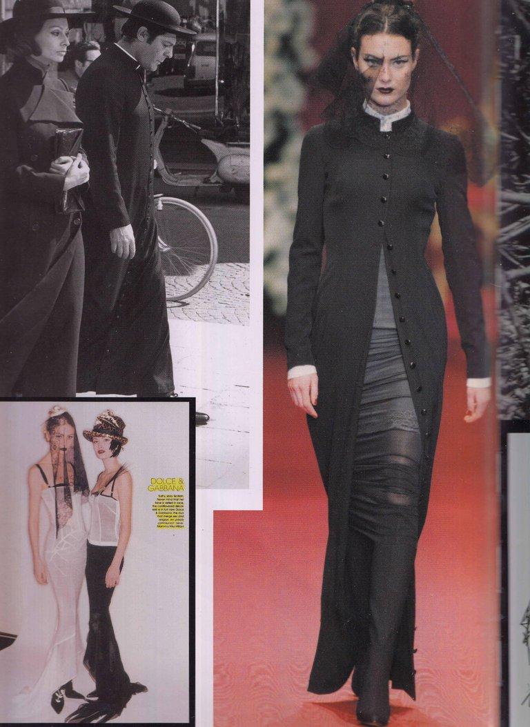 Dolce & Gabbana black wool full length button-up priest coat, fw 1997 In Excellent Condition In London, London