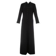 Dolce & Gabbana black wool full length button-up priest coat, fw 1997