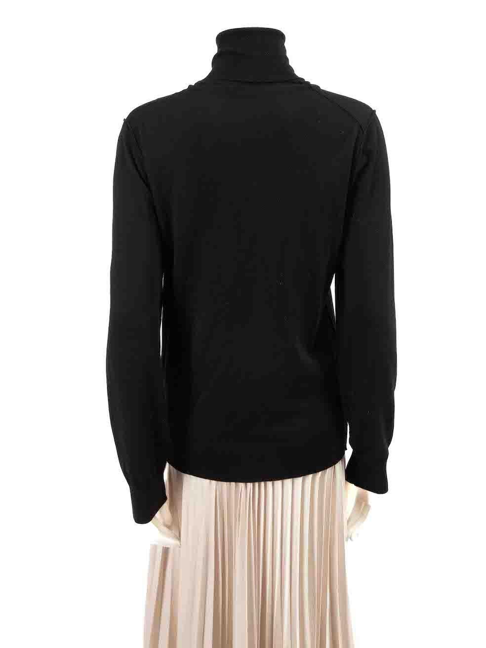 Dolce & Gabbana Pull en laine noir avec logo Taille XL Bon état - En vente à London, GB