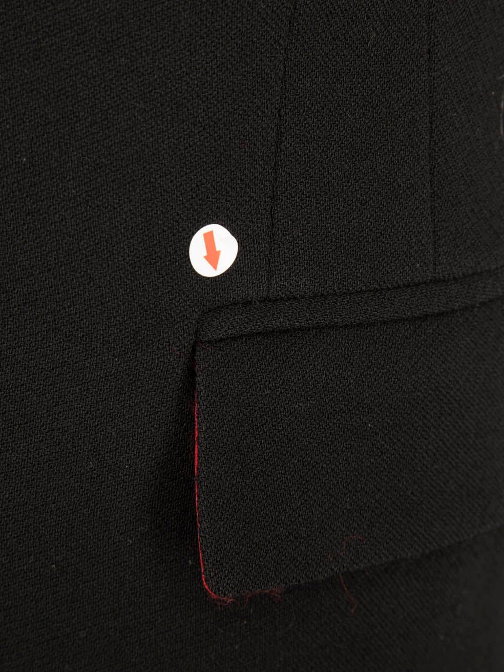 Dolce & Gabbana Black Wool Mid Length Blazer Size XS For Sale 1
