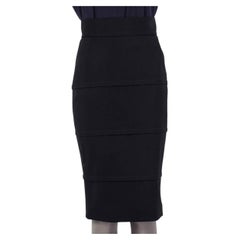 DOLCE & GABBANA black wool PENCIL Skirt 40 S