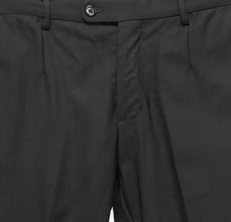 Noir Dolce & Gabbana Pantalon régulier en laine noire XS en vente