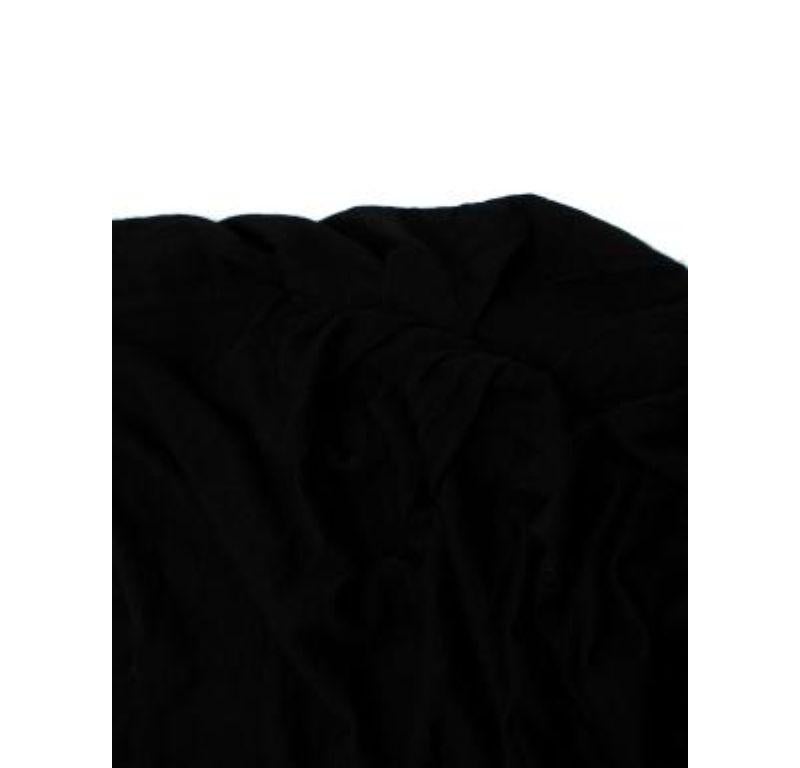 Dolce & Gabbana Black Wool Ruched Sleeveless Mini Dress For Sale 4