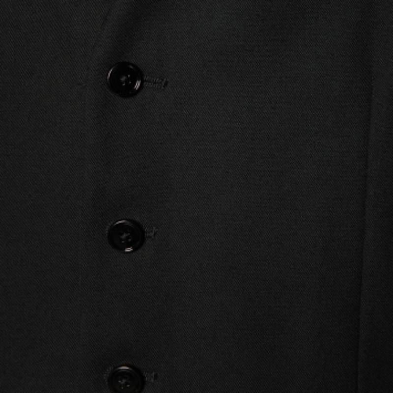 Nero Dolce & Gabbana Gilet nero in lana e seta con bottoni sul davanti M. in vendita