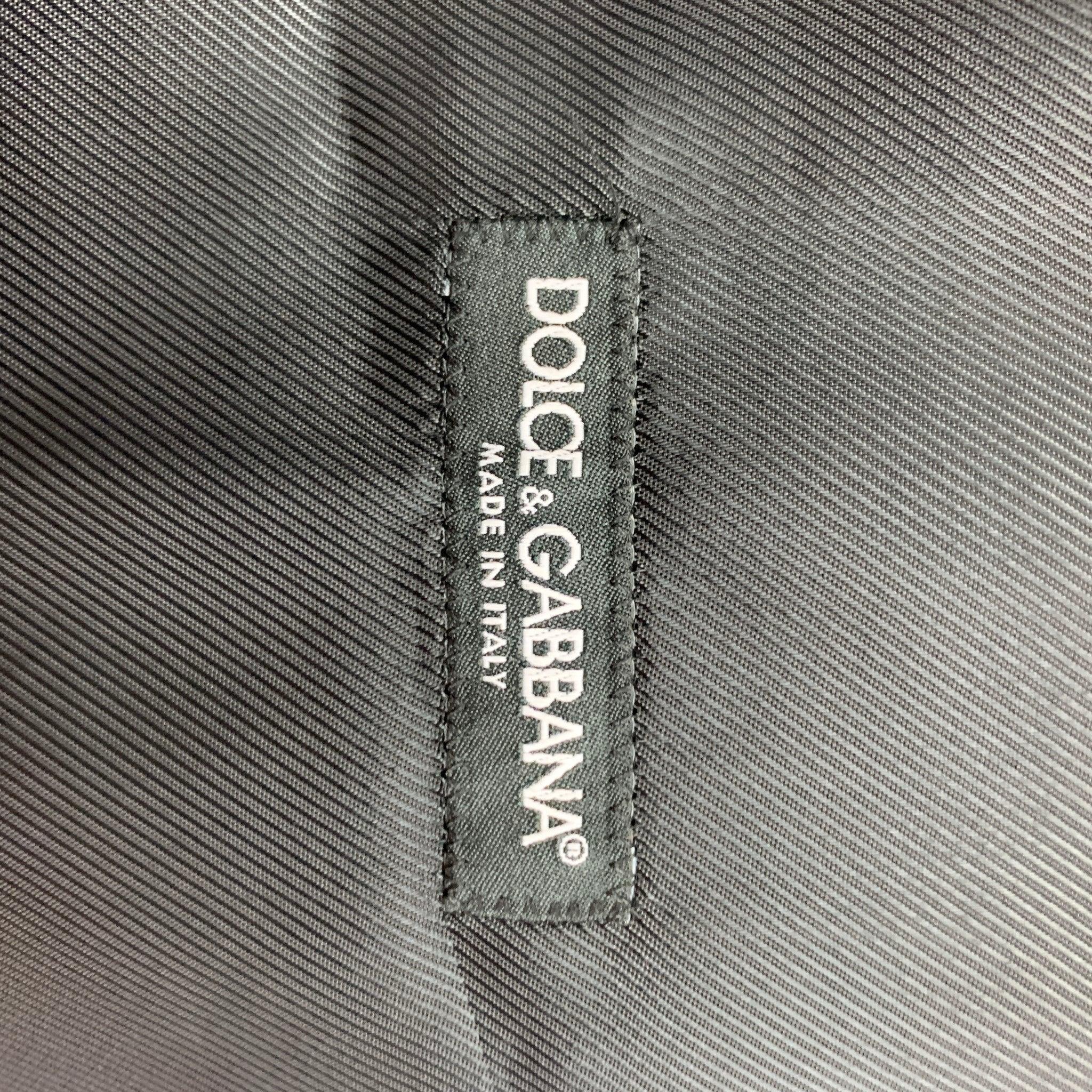 DOLCE & GABBANA Black Wool Silk Buttoned Vest Size 46 For Sale 1