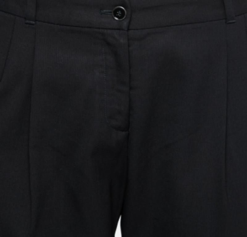 Dolce & Gabbana Schwarz Wolle Slim Fit Hose S Taille 28