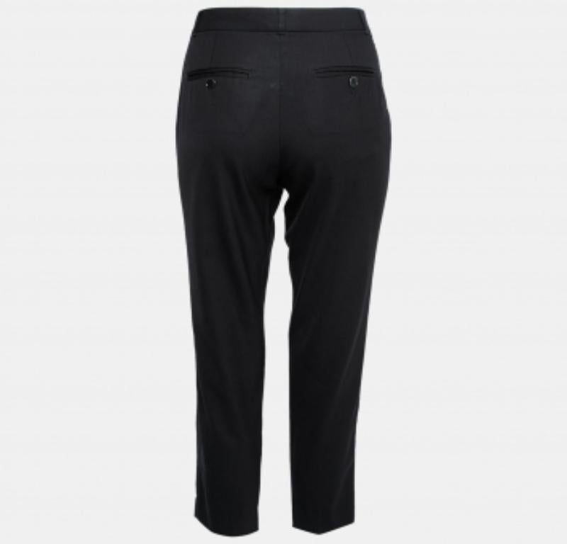 Dolce & Gabbana Schwarz Wolle Slim Fit Hose S Taille 28
