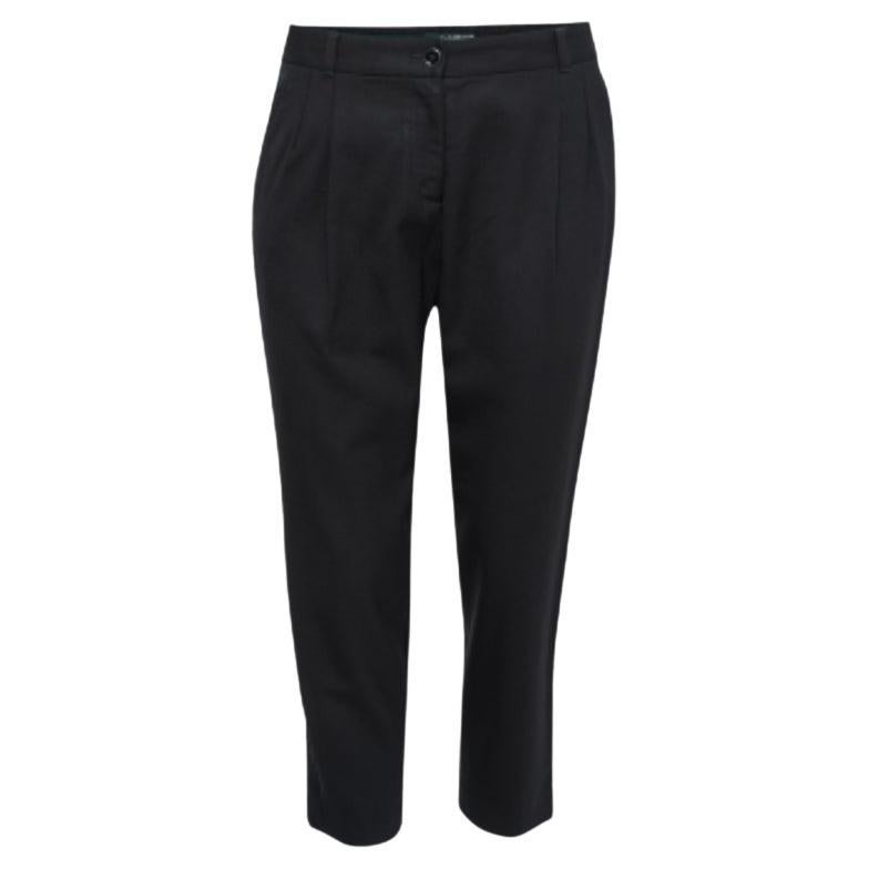 Dolce & Gabbana Schwarz Wolle Slim Fit Hose S Taille 28" im Angebot