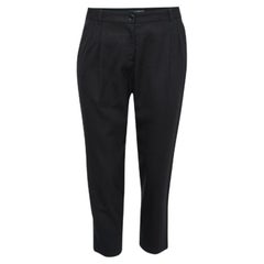 Dolce & Gabbana Schwarz Wolle Slim Fit Hose S Taille 28"