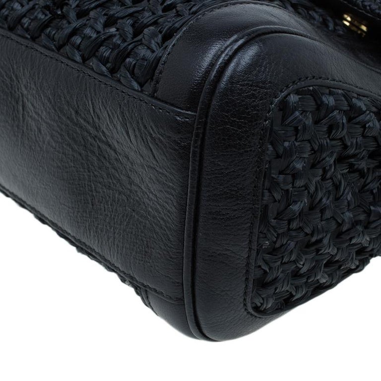 Elongated Sicily Woven-Raffia Top Handle Bag main image 1