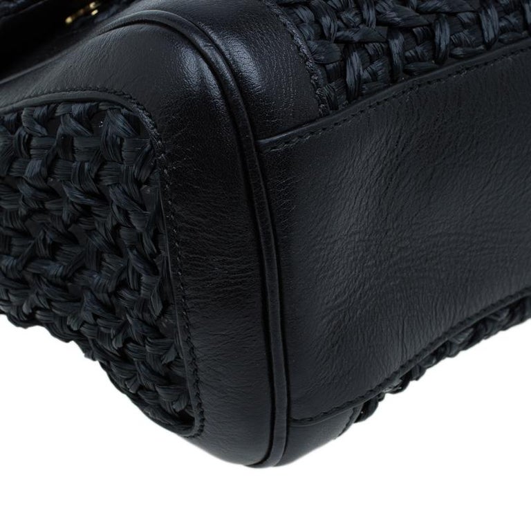 Elongated Sicily Woven-Raffia Top Handle Bag main image 0