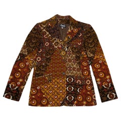 Dolce & Gabbana Blazer Chaqueta de pana con patchwork floral de Paisley