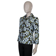 DOLCE & GABBANA blue black green 2019 FLORAL JACQUARD Jacket 42 M