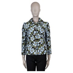 DOLCE & GABBANA blue black green 2019 FLORAL JACQUARD Jacket 42 M