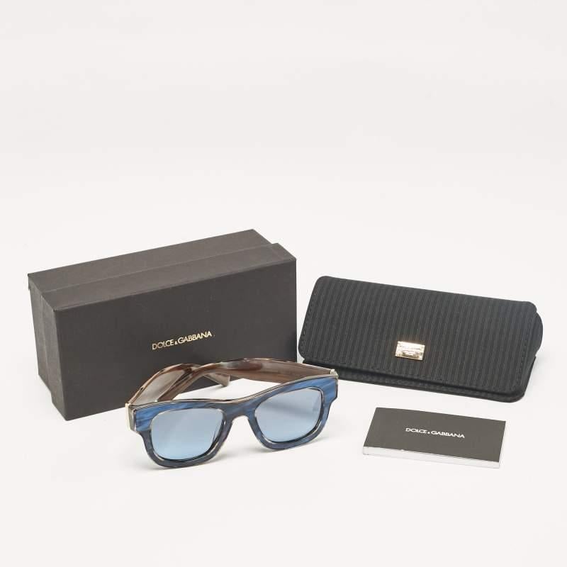 De las mujeres Gafas de sol Dolce & Gabbana azul/marrón DG 4379 Wayfarer en venta