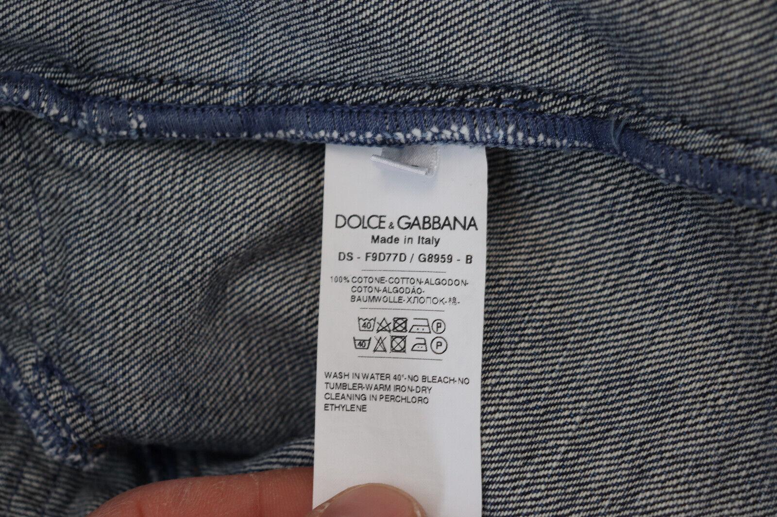 Dolce & Gabbana Blue Cotton Denim Jeans Short Jacket Blazer Blouson DG For Sale 6