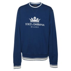 Dolce
Gabbana Blue Cotton Knit Logo Crew Neck Sweatshirt XXXL Dolce
Gabbana Blue Cotton Knit Logo Crew Neck Sweatshirt XXXL