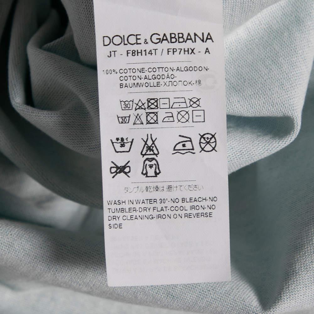 Dolce & Gabbana Blue Cotton La Cassata Siciliana Tank Top S 1
