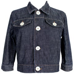 Dolce & Gabbana Blue Denim Cotton Short Casual Jacket