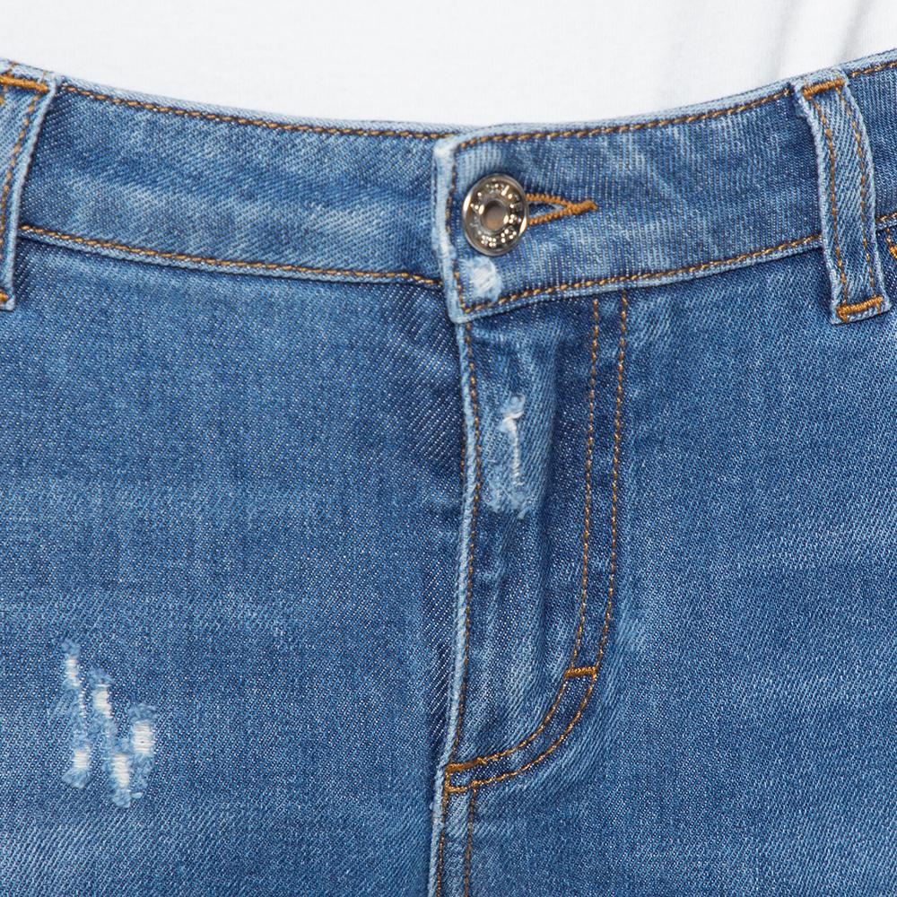 Dolce & Gabbana Blau Denim Faded Skinny Distressed Pretty Jeans L 2