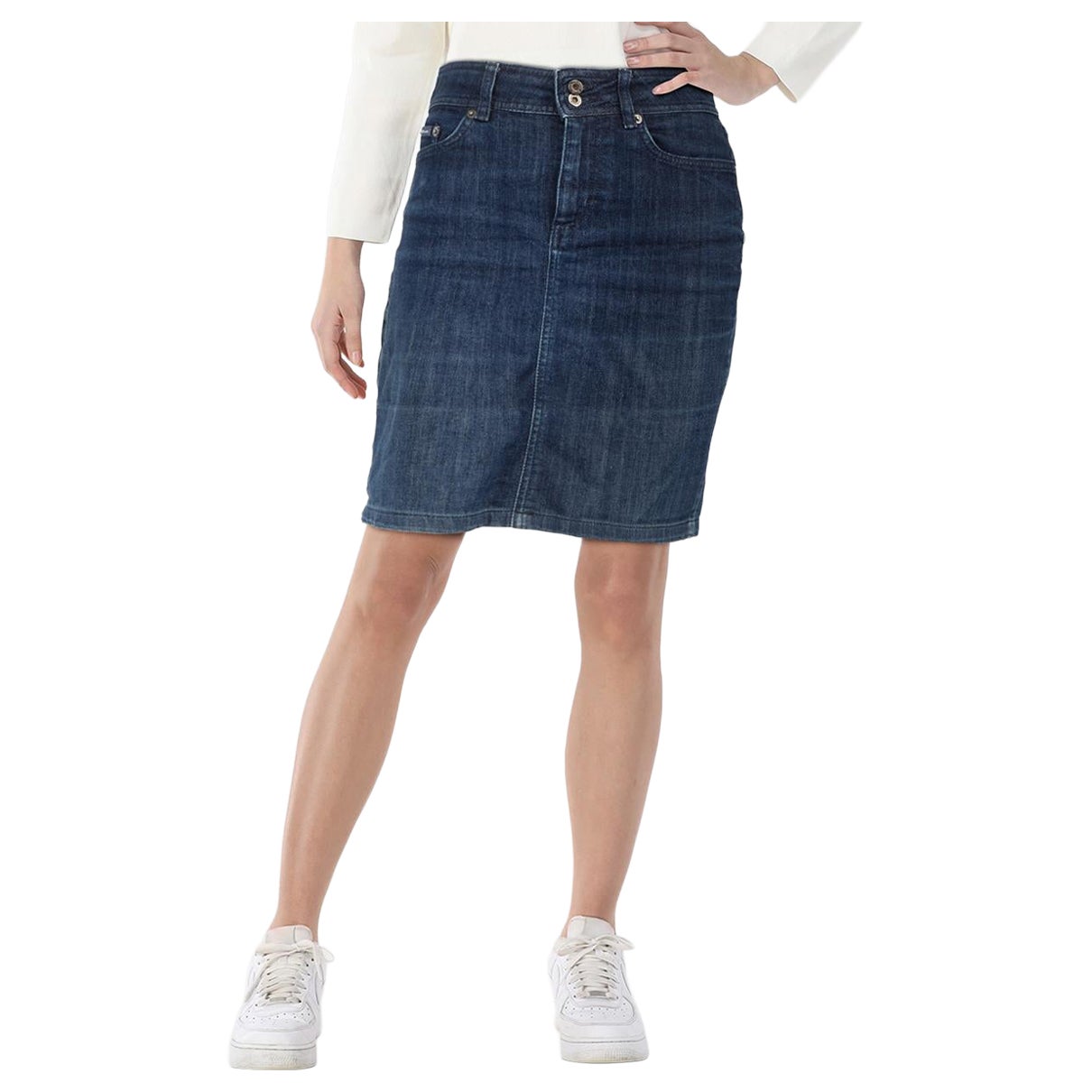 Dolce 
Gabbana Blue Denim Fitted Mini Skirt Size S