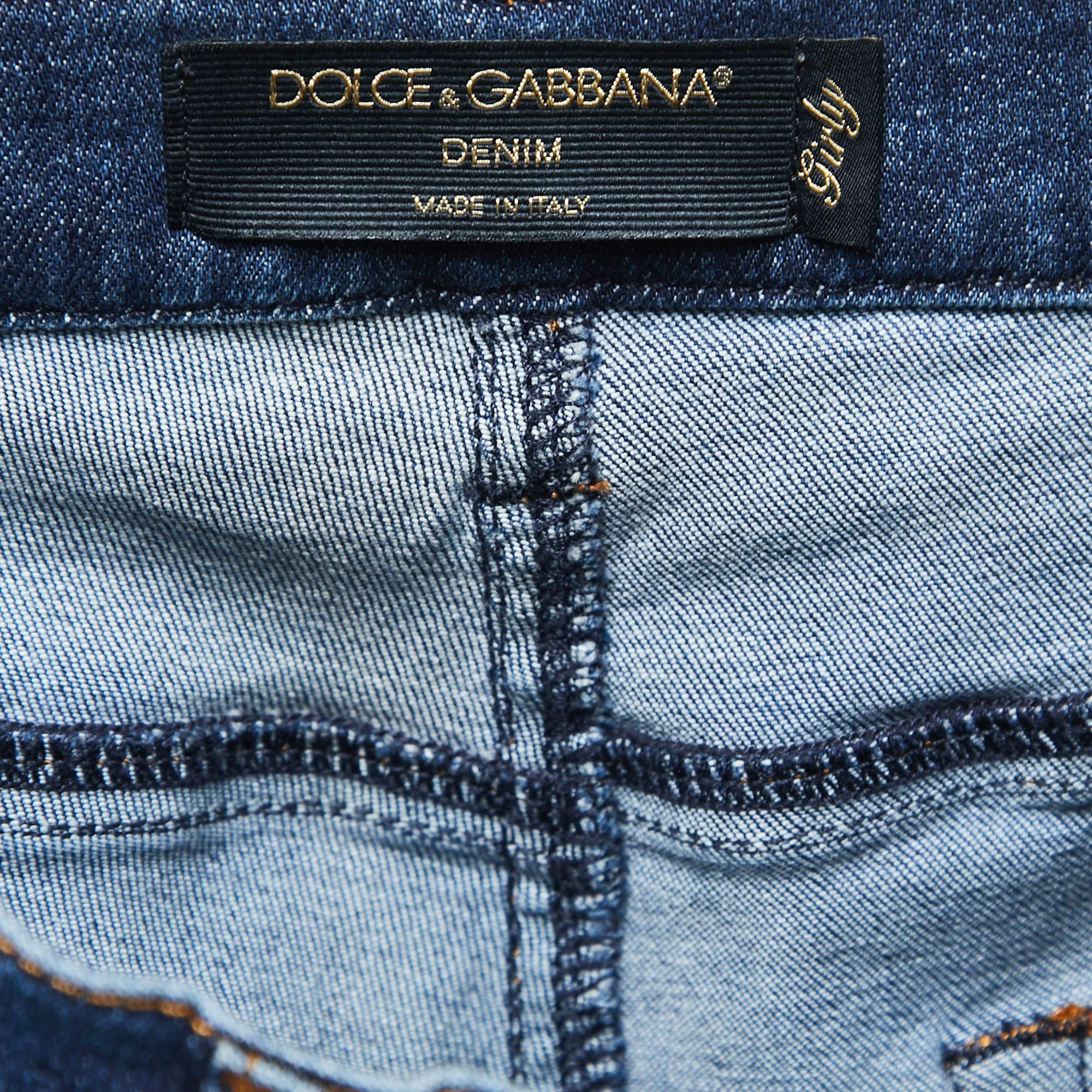 Dolce & Gabbana Blue Denim Girly Skinny Jeans M Waist 30