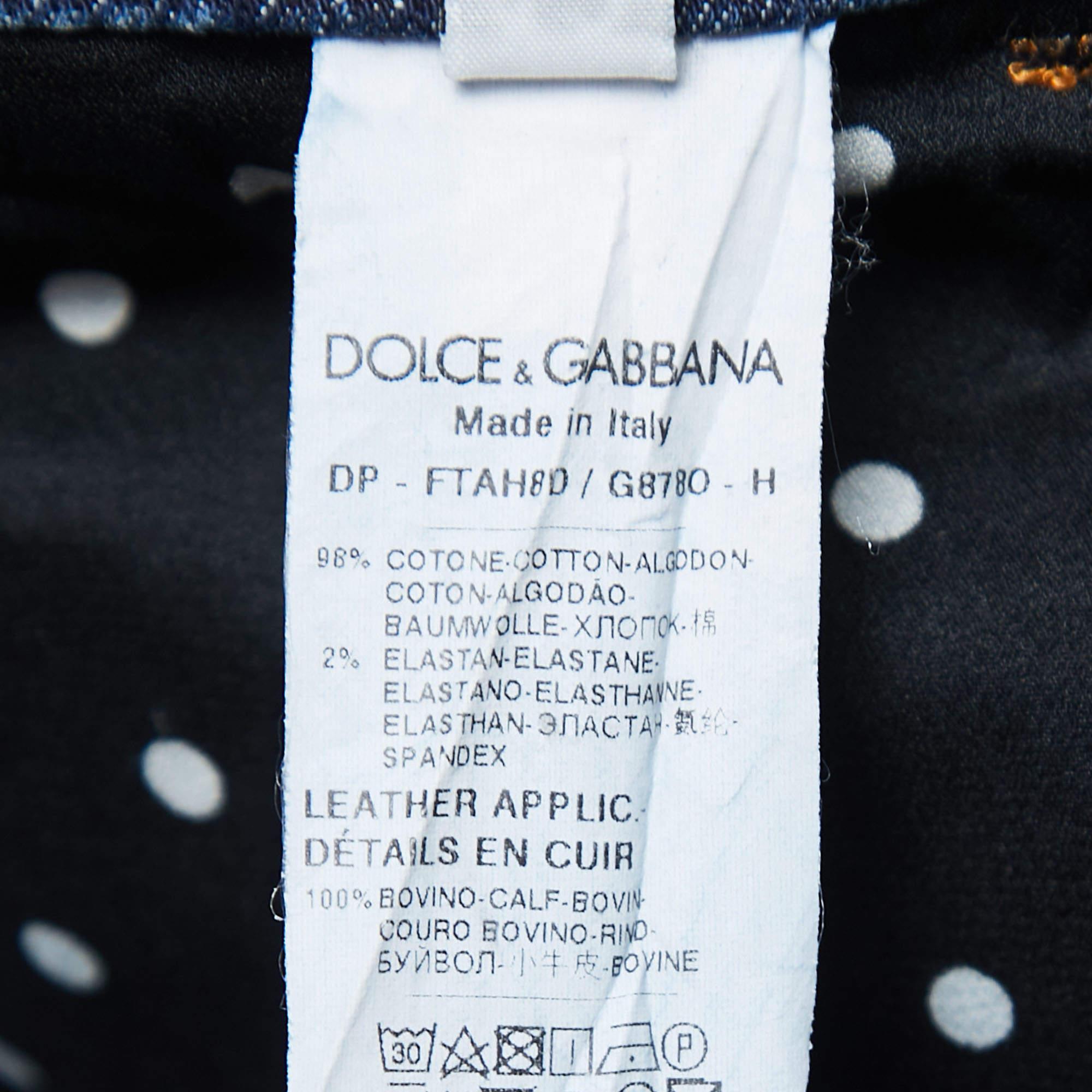 Dolce & Gabbana Blue Denim Girly Skinny Jeans M Waist 30