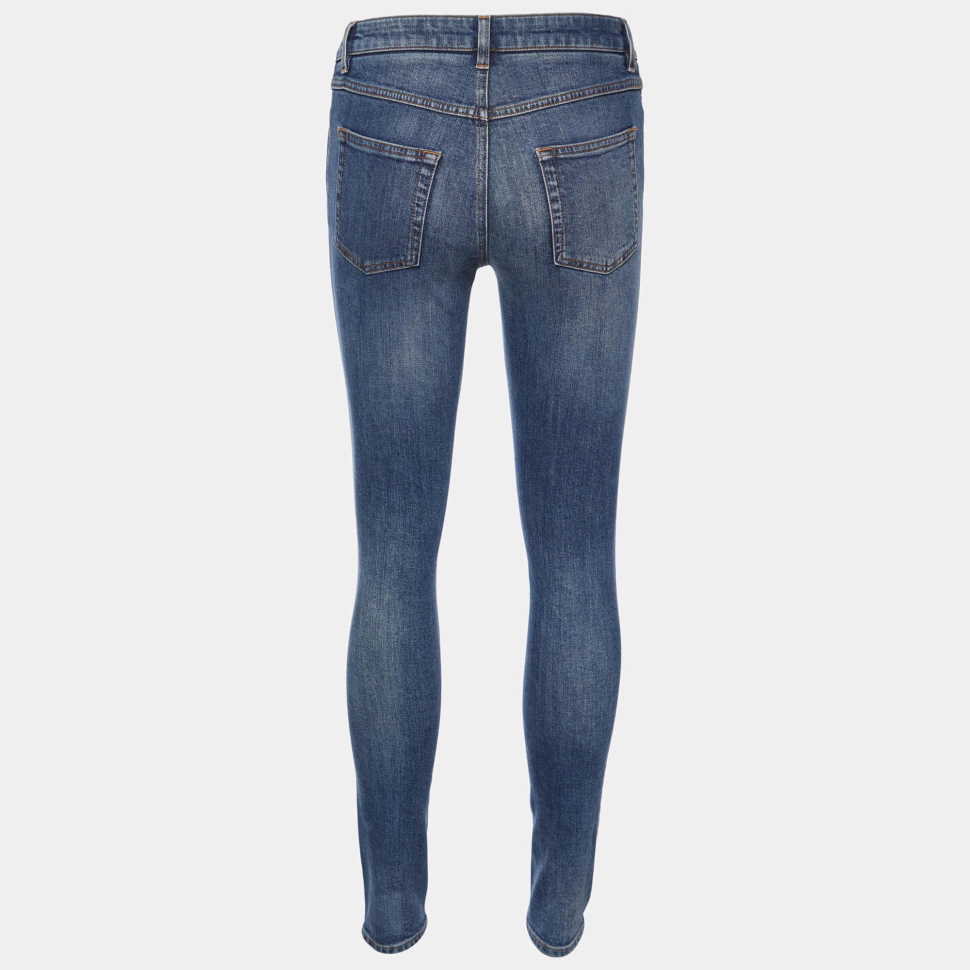 Dolce & Gabbana Blue Denim Pretty Fit Jeans S In Good Condition For Sale In Dubai, Al Qouz 2