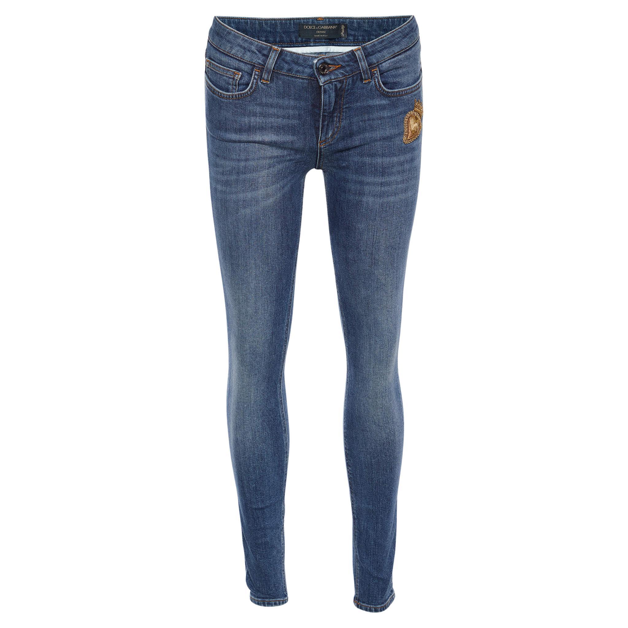 Dolce & Gabbana Blue Denim Pretty Fit Jeans S For Sale