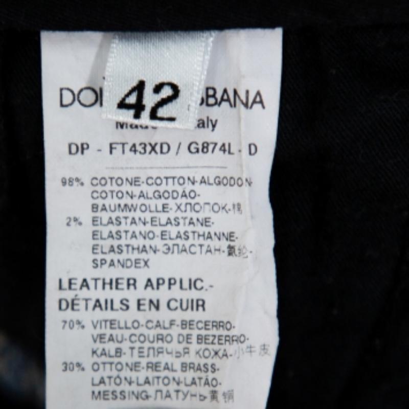 Dolce & Gabbana Blue Denim Skinny Audrey Jeans M In Good Condition For Sale In Dubai, Al Qouz 2