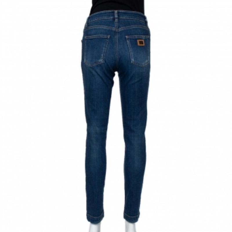 Women's Dolce & Gabbana Blue Denim Skinny Audrey Jeans M For Sale