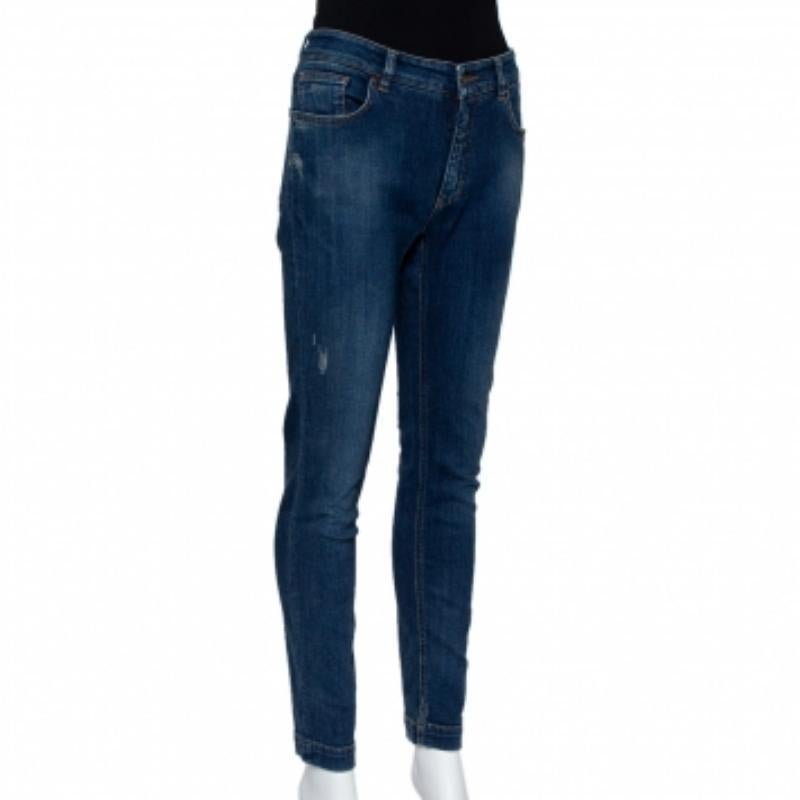 Dolce & Gabbana Blue Denim Skinny Audrey Jeans M For Sale 2