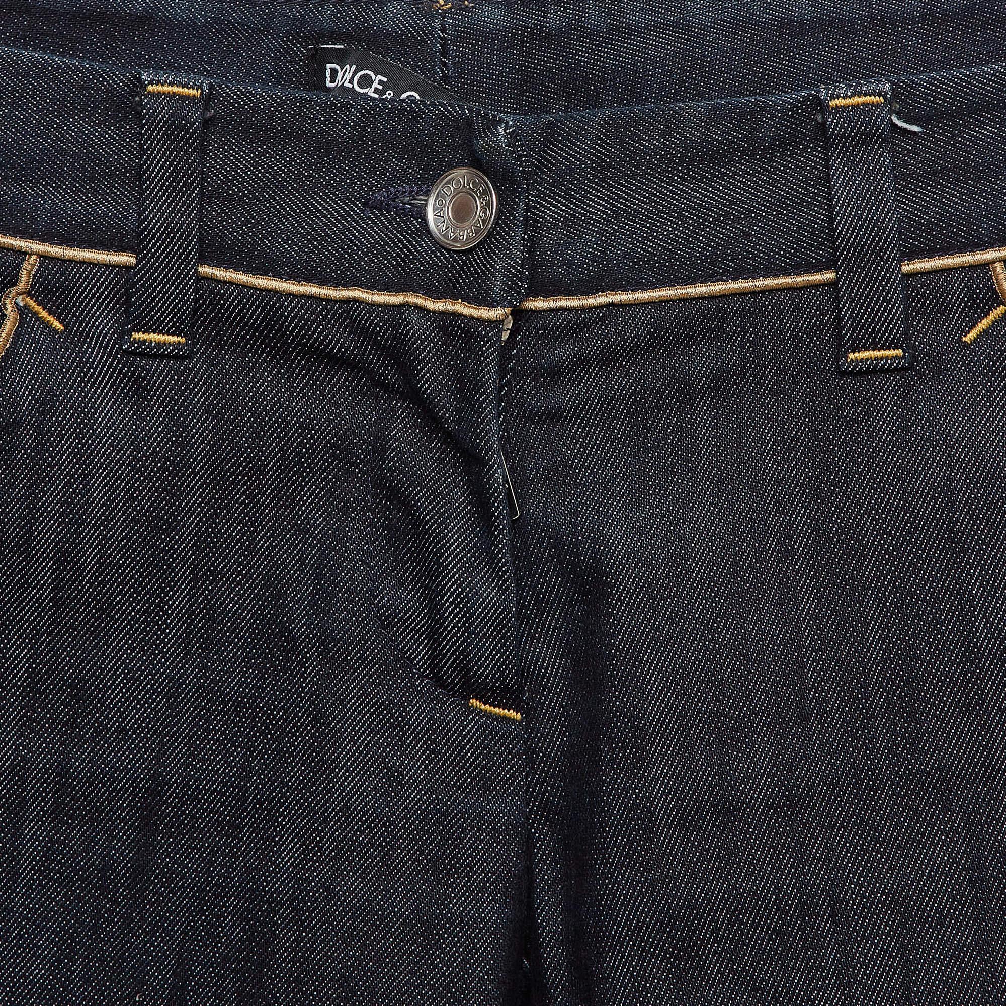 Dolce & Gabbana Pantalón ancho vaquero azul  Vaqueros S Cintura 30 Negro en venta