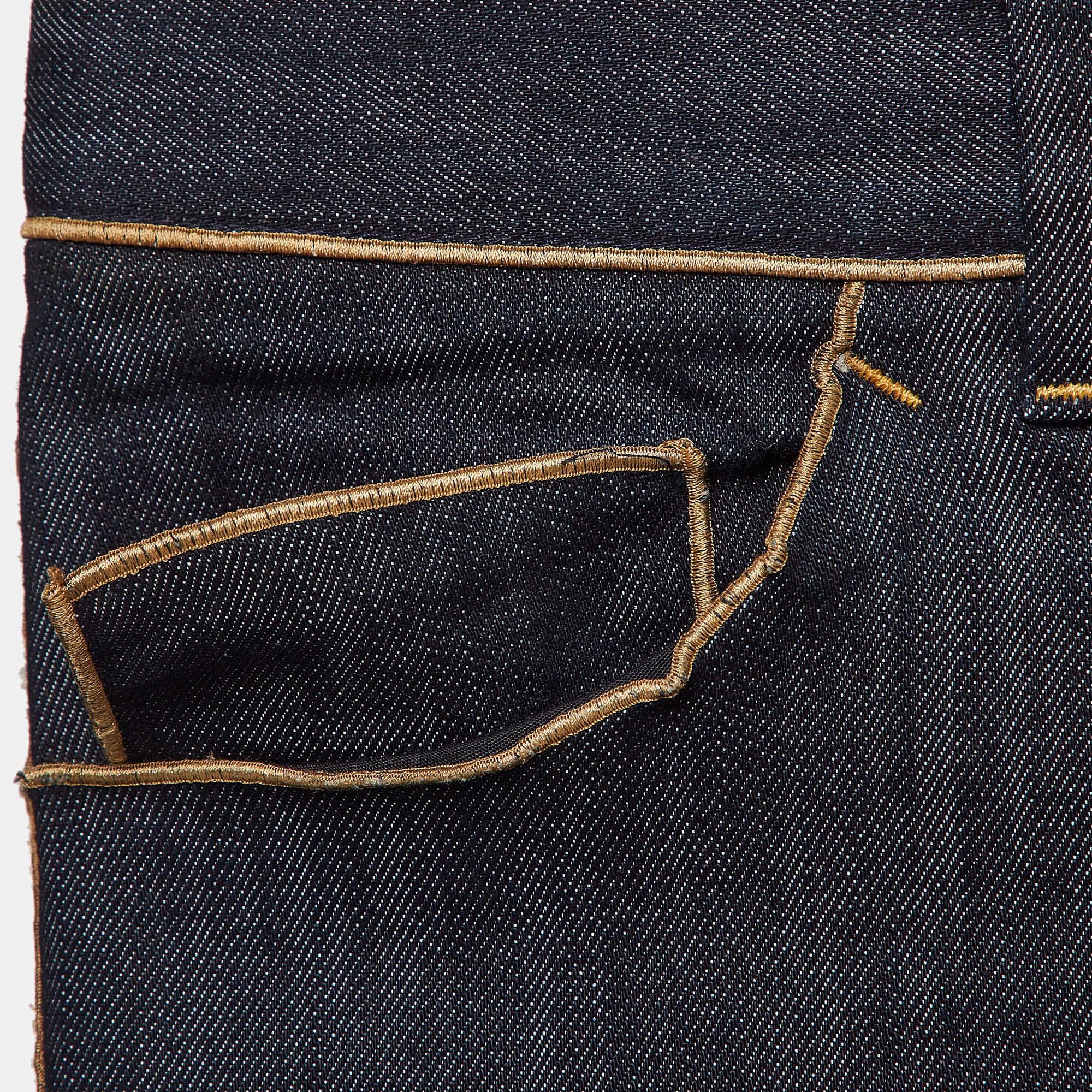 Dolce & Gabbana Pantalón ancho vaquero azul  Vaqueros S Cintura 30 en Bueno estado para la venta en Dubai, Al Qouz 2