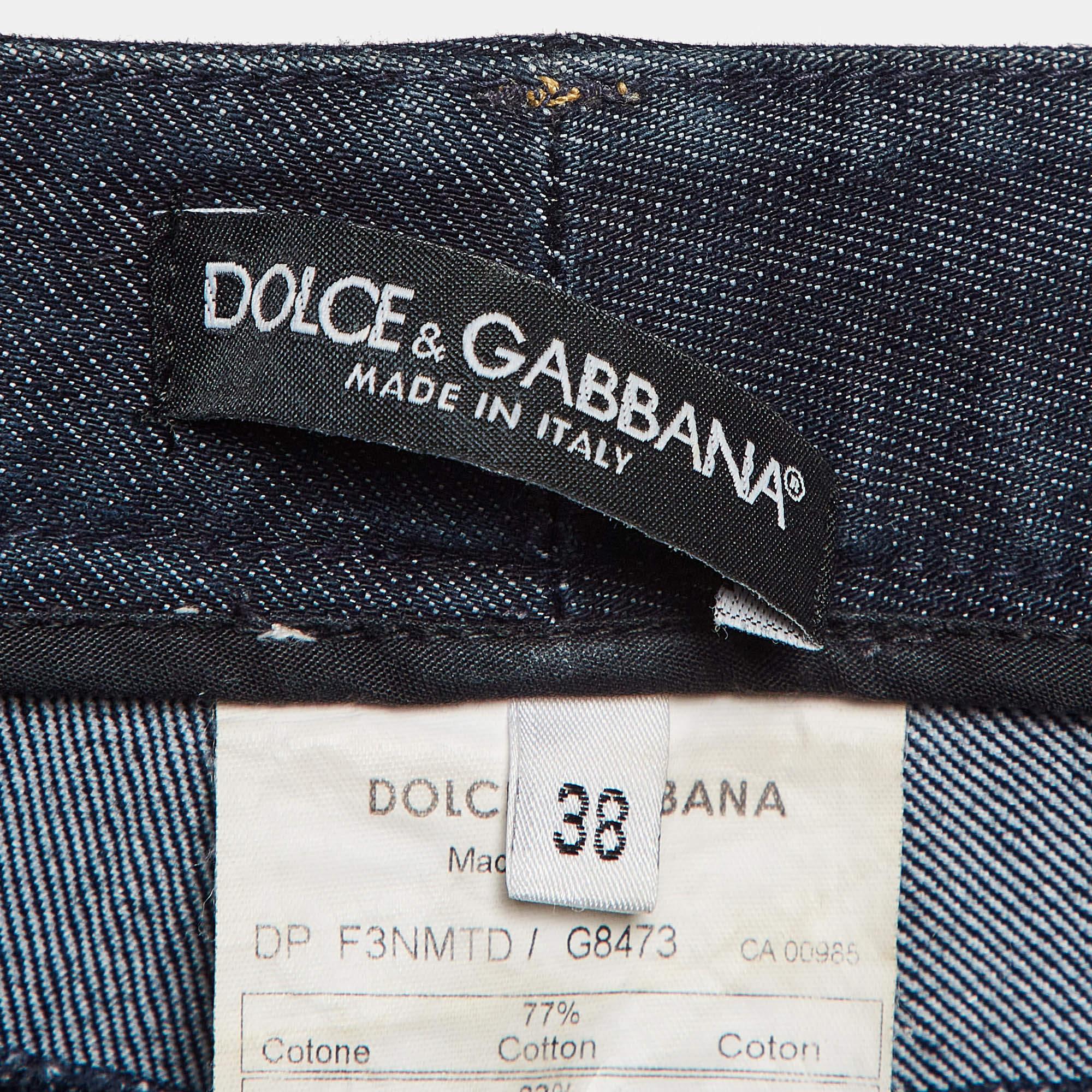 Dolce & Gabbana Pantalón ancho vaquero azul  Vaqueros S Cintura 30 en venta 3